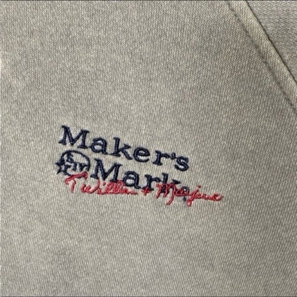 Maker's Mark whisky Sweatshirt Men's Brown Tan Beige Tie Dye - Picture 4 of 5
